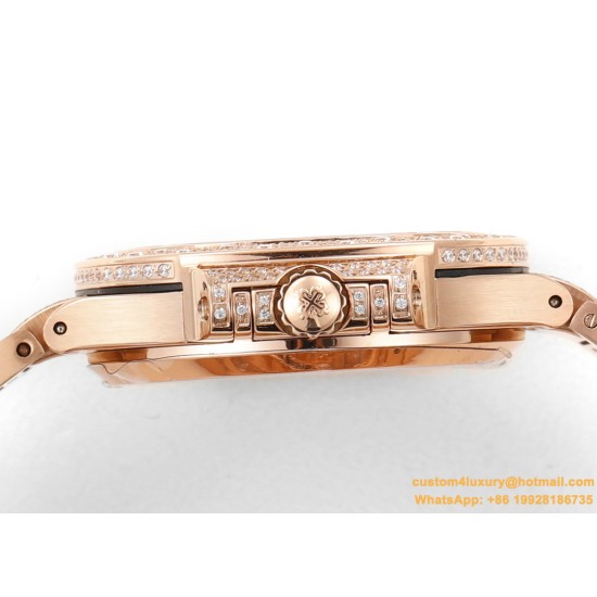 Patek Philippe - Nautilus 7118 35mm Full Diamonds RG/RG Diamonds Dial GRF A324