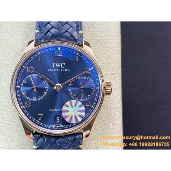 IWC-Portugieser 7 Days 42mm RG/LE Blue Dial YLF  A52010