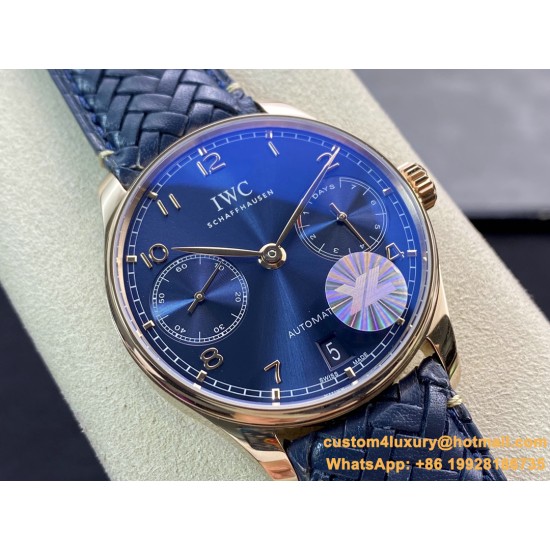 IWC-Portugieser 7 Days 42mm RG/LE Blue Dial YLF  A52010