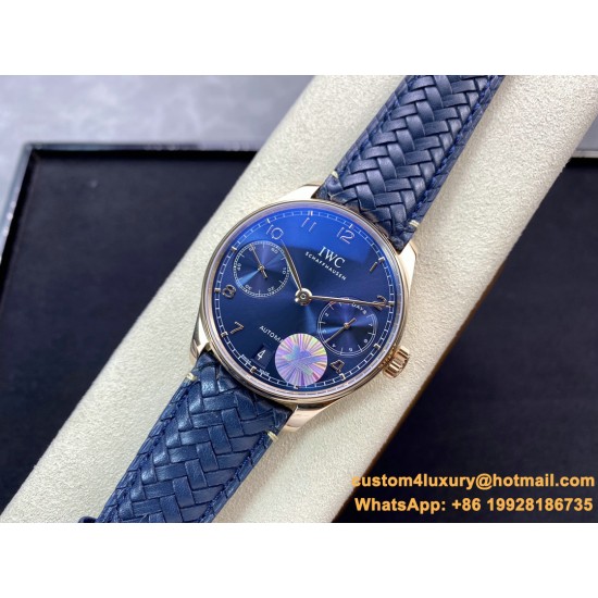 IWC-Portugieser 7 Days 42mm RG/LE Blue Dial YLF  A52010