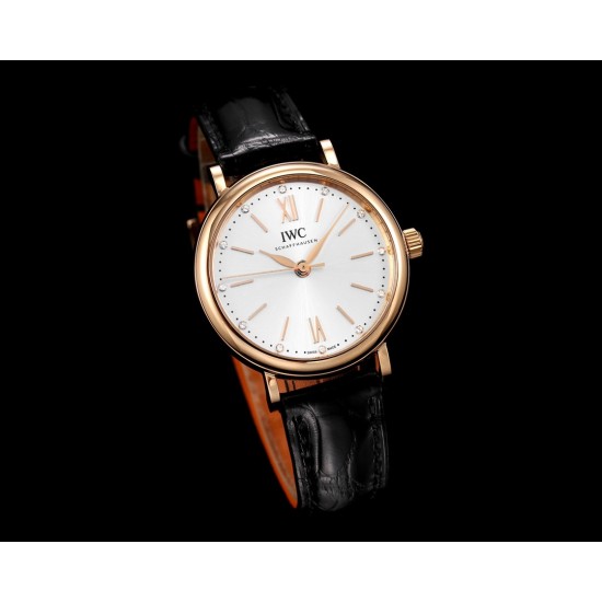 IWC - Portofino Automatic Ladies 34mm RG/LE White NRF A2892