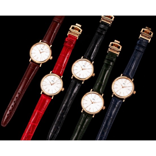IWC - Portofino Automatic Ladies 34mm RG/LE White NRF A2892
