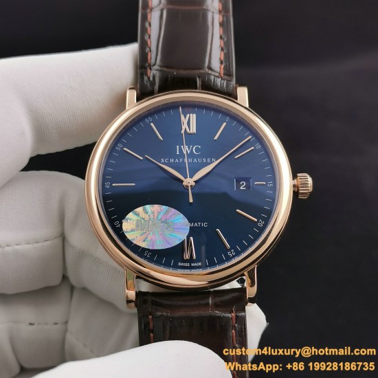 IWC-Portofino 40mm RG/LE Blue Dial MKS MY9015