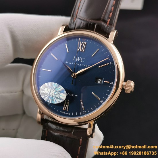 IWC-Portofino 40mm RG/LE Blue Dial MKS MY9015