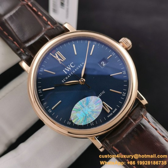 IWC-Portofino 40mm RG/LE Blue Dial MKS MY9015