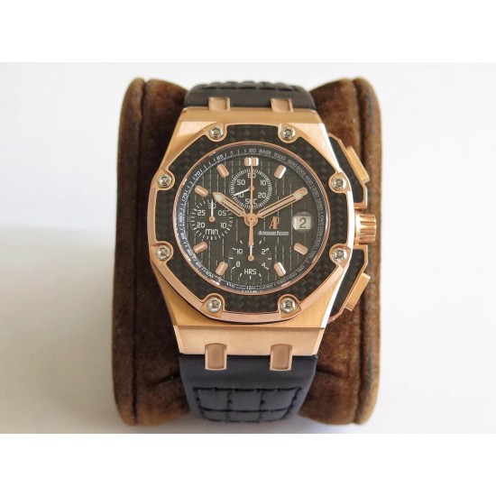 Audemars Piguet - Juan Pablo Montoya Limited Ed 44mm RG/LE Black Dial JF A7750