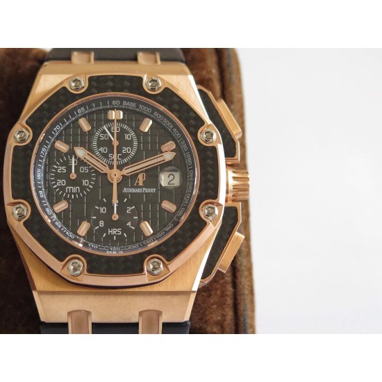 Audemars Piguet - Juan Pablo Montoya Limited Ed 44mm RG/LE Black Dial JF A7750