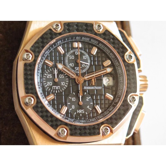Audemars Piguet - Juan Pablo Montoya Limited Ed 44mm RG/LE Black Dial JF A7750