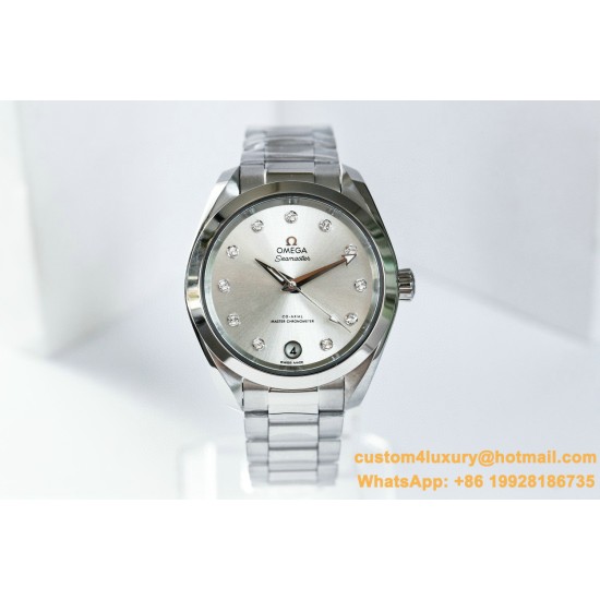 OMEGA- Aqua Terra 150M 34mm Ladies SS/SS S.Wht/Dm VSF A8800