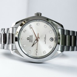 OMEGA- Aqua Terra 150M 34mm Ladies SS/SS S.Wht/Dm VSF A8800