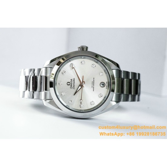 OMEGA- Aqua Terra 150M 34mm Ladies SS/SS S.Wht/Dm VSF A8800