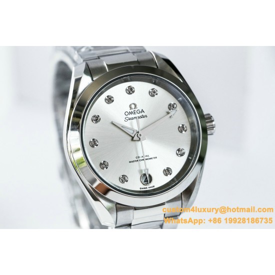 OMEGA- Aqua Terra 150M 34mm Ladies SS/SS S.Wht/Dm VSF A8800