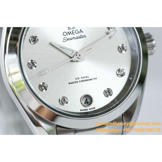 OMEGA- Aqua Terra 150M 34mm Ladies SS/SS S.Wht/Dm VSF A8800