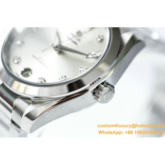 OMEGA- Aqua Terra 150M 34mm Ladies SS/SS S.Wht/Dm VSF A8800