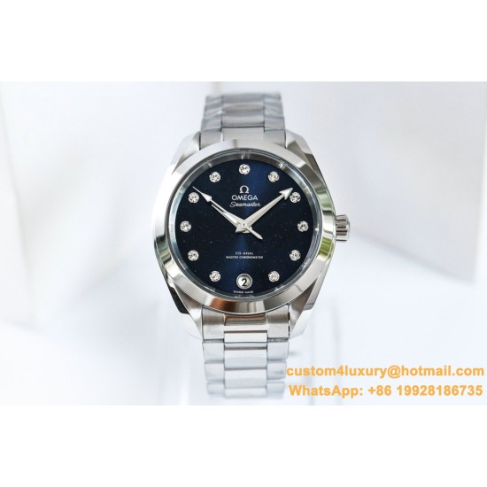 OMEGA- Aqua Terra 150M 34mm Ladies SS/SS BLUE.MOP/Dm VSF A8800