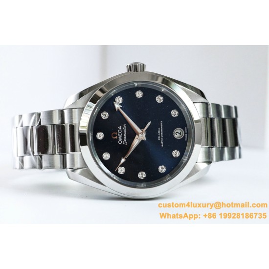 OMEGA- Aqua Terra 150M 34mm Ladies SS/SS BLUE.MOP/Dm VSF A8800
