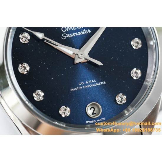 OMEGA- Aqua Terra 150M 34mm Ladies SS/SS BLUE.MOP/Dm VSF A8800