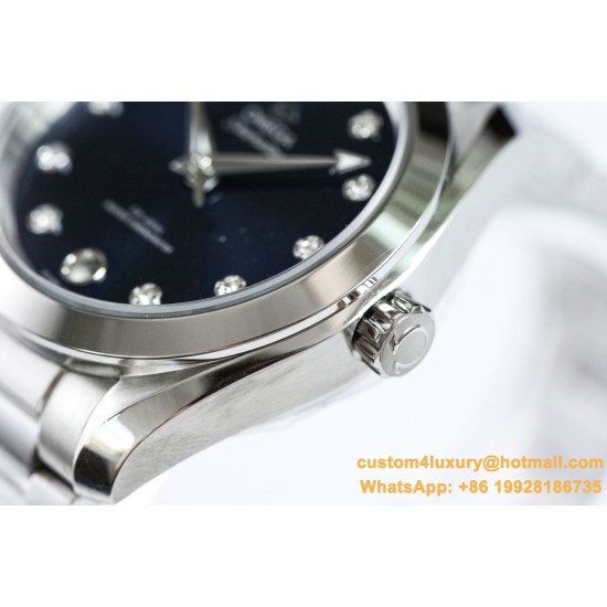 OMEGA- Aqua Terra 150M 34mm Ladies SS/SS BLUE.MOP/Dm VSF A8800