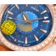 OMEGA-Aqua Terra 150M 43mm Worldtimer Diamonds RG/LE Blue Dial GBF A8938