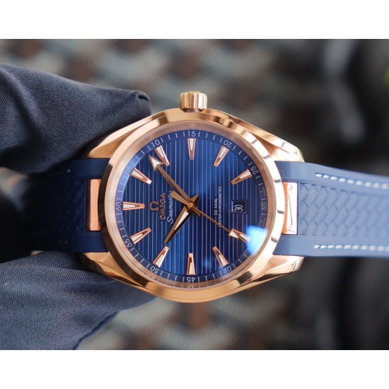 OMEGA-Aqua Terra 150M 41mm RG/RU Blue Dial GDF MY8215