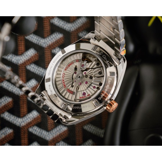 OMEGA-Aqua Terra 150M 41mm SS/SS Rose Gold Bezel White Dial GDF A8500