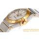 OMEGA - Constellation Ladies 28mm YG/SS Wht MOP Stk 8848F Swiss Qtz