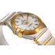 OMEGA - Constellation Ladies 28mm YG/SS Wht MOP Stk 8848F Swiss Qtz