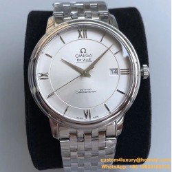 OMEGA - De Ville Prestige Mens 40MM SS/SS White TWF Asia 2824