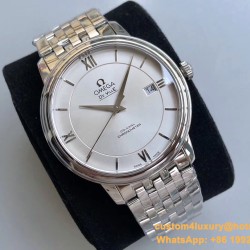 OMEGA - De Ville Prestige Mens 40MM SS/SS White TWF Asia 2824