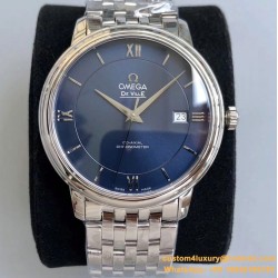 OMEGA - De Ville Prestige Mens 40MM SS/SS Blue TWF Asia 2824