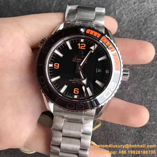 Omega - Planet Ocean 43.5mm SS/SS Black/Org OMF Asia 2836 Mod