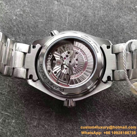 Omega - Planet Ocean 43.5mm SS/SS Black/Org OMF Asia 2836 Mod