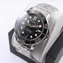 OMEGA - Seamaster 300m 007 50th 42MM SS/SS Black Dial OMF A2824