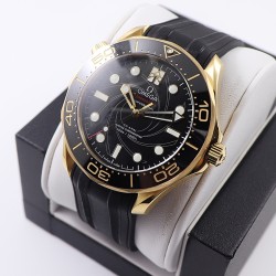 OMEGA - Seamaster 300m 007 50th 42MM YG/RU Black Dial OMF A2824