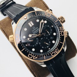 Omega - Seamaster 300M Chronograph 44mm SS/RG/RU Black Dial TWF A9900