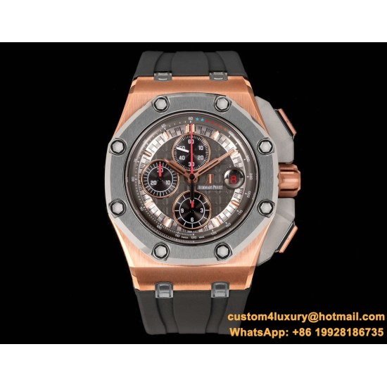 Royal Oak Offshore 26401RO 44mm RG/RU Black Dial TKF A7750