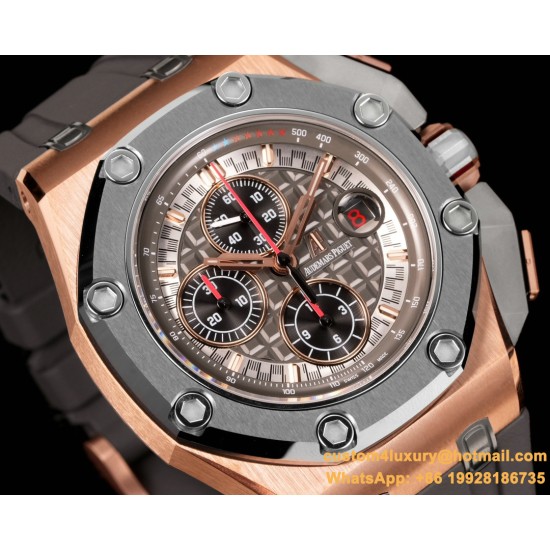 Royal Oak Offshore 26401RO 44mm RG/RU Black Dial TKF A7750