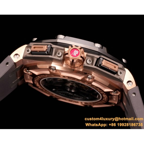 Royal Oak Offshore 26401RO 44mm RG/RU Black Dial TKF A7750
