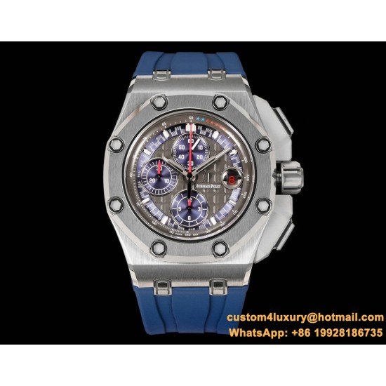 Royal Oak Offshore Schumacher 44mm SS/RU Grey Dial TKF A3126