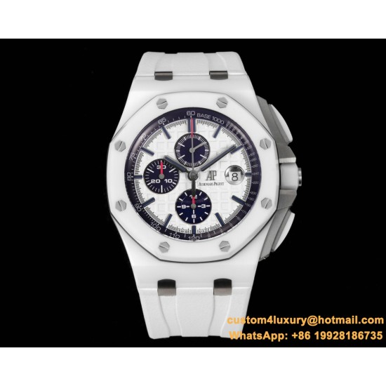 Royal Oak Offshore 44mm Ceramic/RU White/Stk TKF A3126