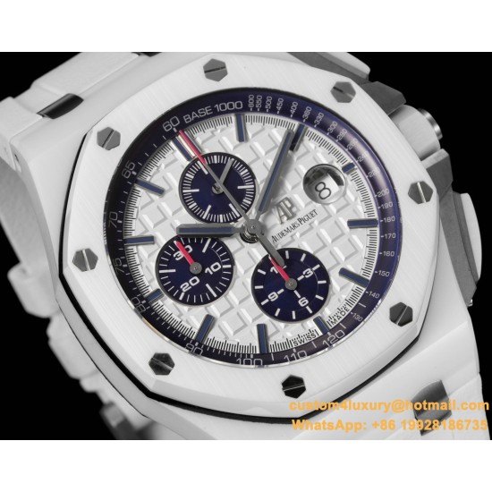Royal Oak Offshore 44mm Ceramic/RU White/Stk TKF A3126