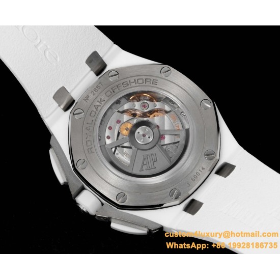 Royal Oak Offshore 44mm Ceramic/RU White/Stk TKF A3126