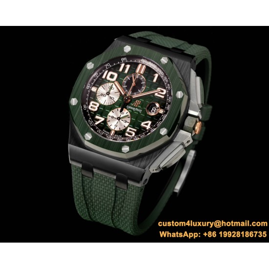Royal Oak Offshore 26405CE 44mm SS/RU Green Dial TKF A7750