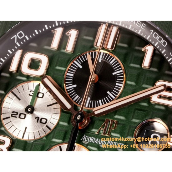 Royal Oak Offshore 26405CE 44mm SS/RU Green Dial TKF A7750