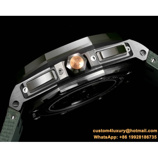 Royal Oak Offshore 26405CE 44mm SS/RU Green Dial TKF A7750