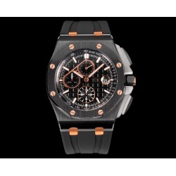 Royal Oak Offshore 26405CE 44mm RG Cer/RU Black Dial TKF A7750