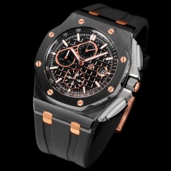Royal Oak Offshore 26405CE 44mm RG Cer/RU Black Dial TKF A7750