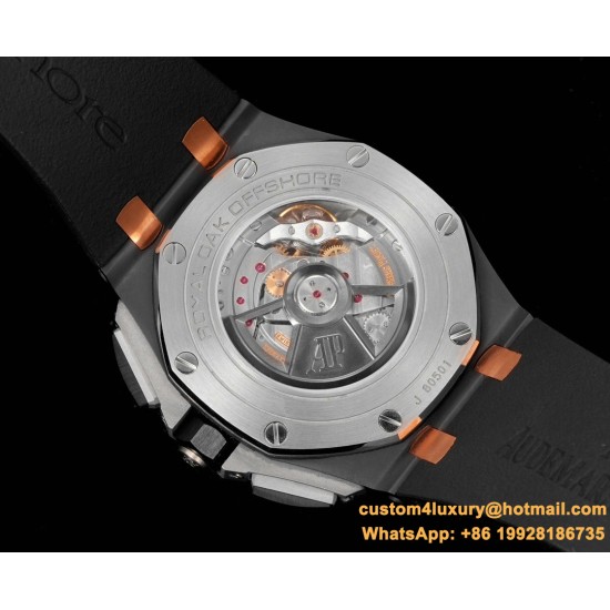 Royal Oak Offshore 26405CE 44mm RG Cer/RU Black Dial TKF A7750