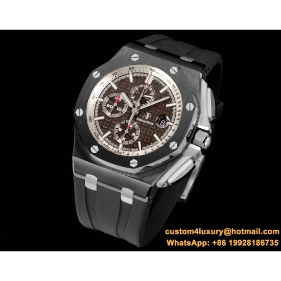 Royal Oak Offshore 26405CE 44mm Cer/RU Brown Dial TKF A7750