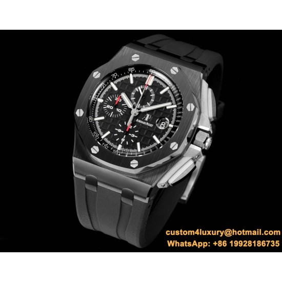 Royal Oak Offshore 26402CE 44mm Cer/RU Black Dial TKF A7750